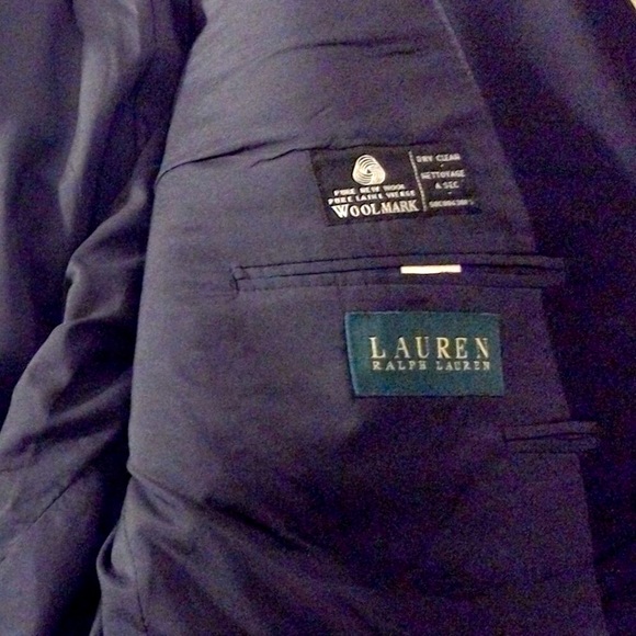 Ralph Lauren 2 Button Single Breasted Black Wool Blazer - Picture 4 of 7